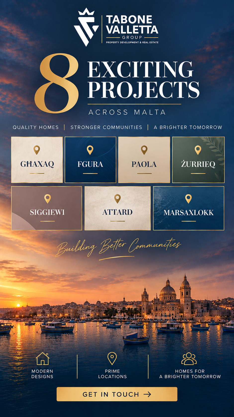 Tabone Valletta Group projects across Malta